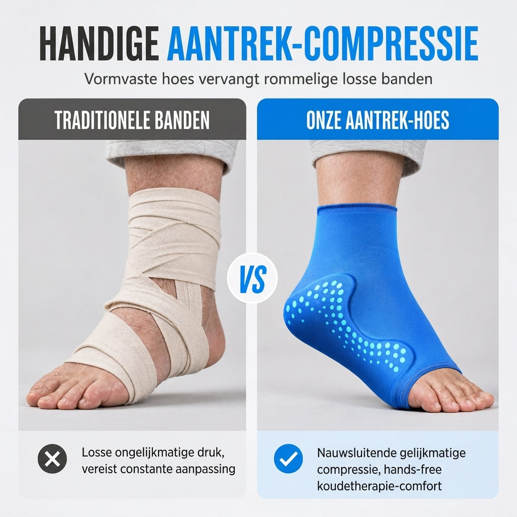 Verlengde 3D Dikke Solide Gel Enkel Pak Wikkel voor Voet en Enkel Koude Therapie