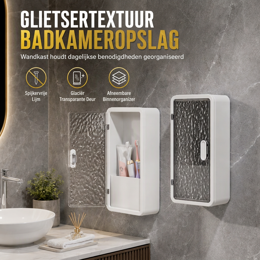 ⏳🔥 BEPERKTE TIJD, 37% KORTING! ⏰ Careluxpro Wandgemonteerde Badkamerorganizer – Ruimtebesparend & Eenvoudig te Installeren ✨