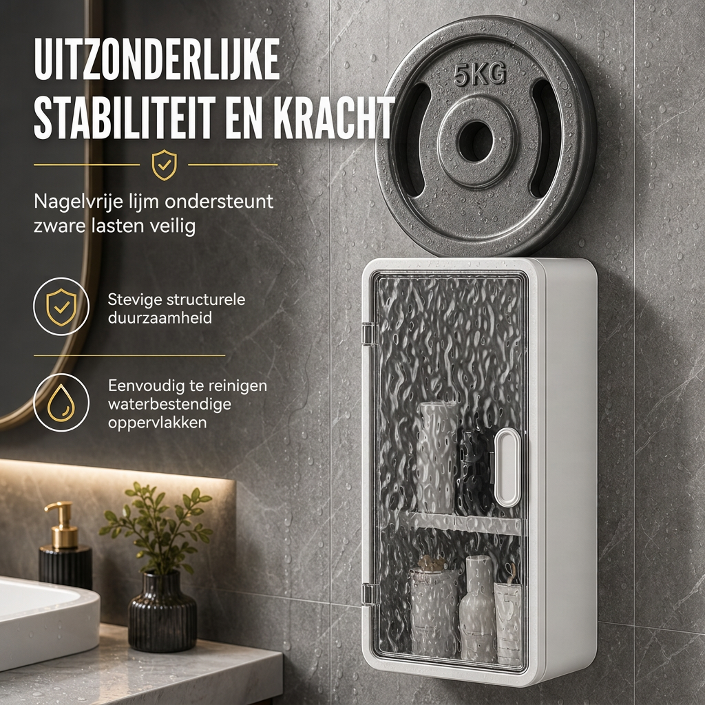 ⏳🔥 BEPERKTE TIJD, 37% KORTING! ⏰ Careluxpro Wandgemonteerde Badkamerorganizer – Ruimtebesparend & Eenvoudig te Installeren ✨