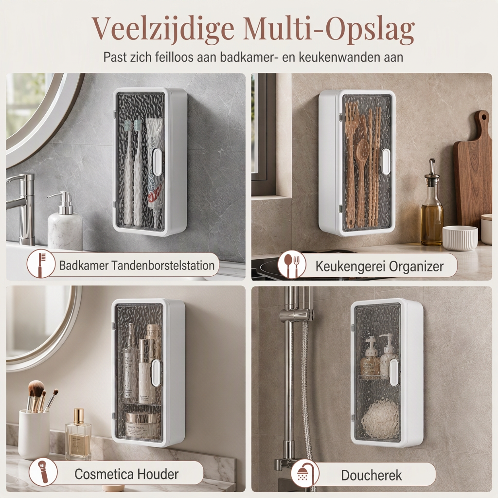 ⏳🔥 BEPERKTE TIJD, 37% KORTING! ⏰ Careluxpro Wandgemonteerde Badkamerorganizer – Ruimtebesparend & Eenvoudig te Installeren ✨