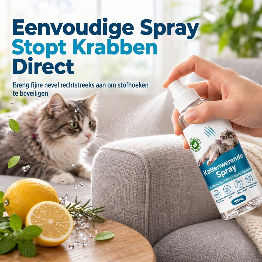 Krabweerderende Spray voor Katten