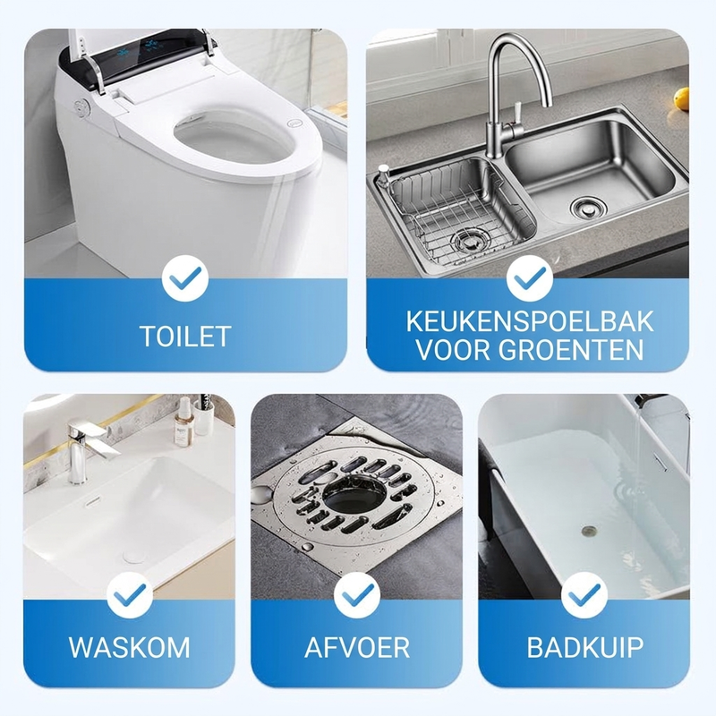 🔩 Booraangedreven Ontstopveer: 1-3m Flexibel Staal, Roestbestendig, Verwijdering van Diepe Verstoppingen