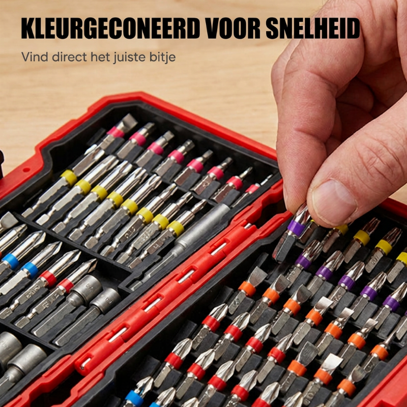 ⏳🔥 BEPERKTE TIJD: 50% KORTING! ⏰ Draai elke schroef direct stevig aan! 83-delige S2-stalen Schroefbitset