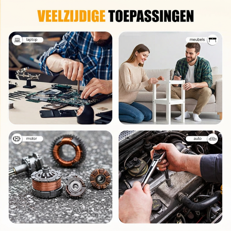 ⏳🔥 BEPERKTE TIJD: 50% KORTING! ⏰ Draai elke schroef direct stevig aan! 83-delige S2-stalen Schroefbitset