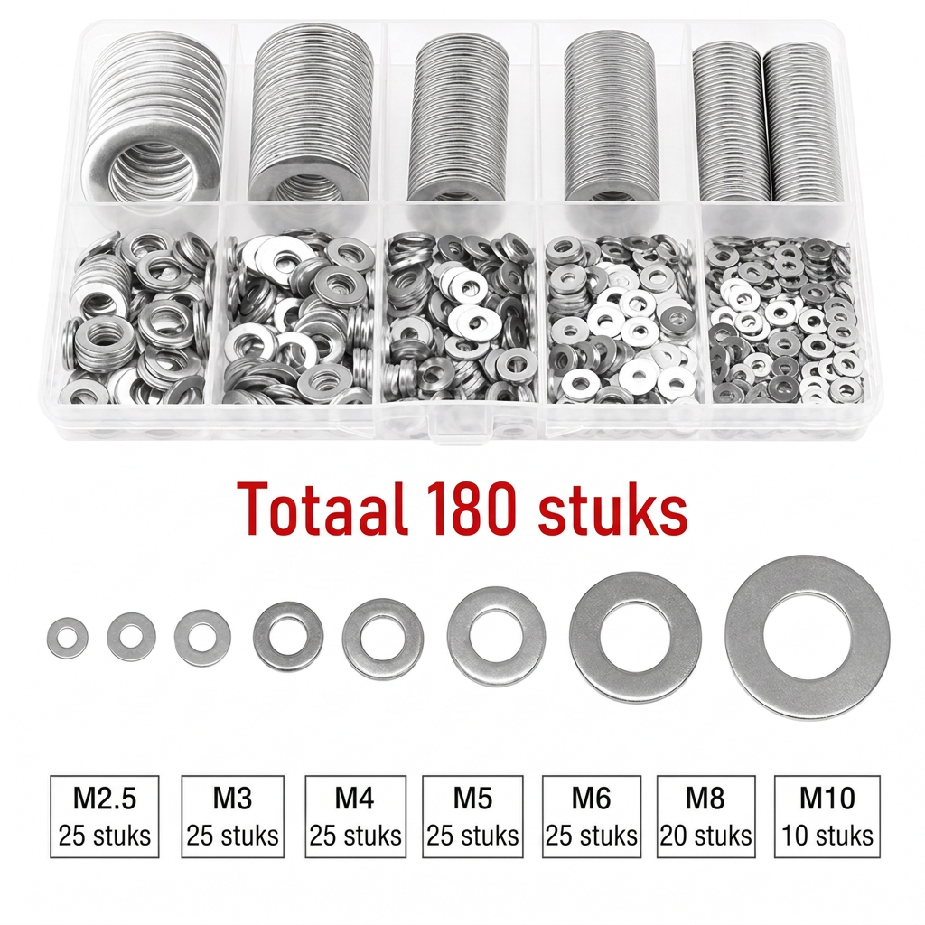 📢📢 50% KORTING !! ⏰ RVS Ringenassortiment met Opbergdoos