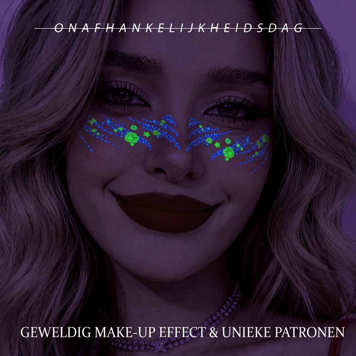 Halloween lichtgevende gezichtstatoeagestickers