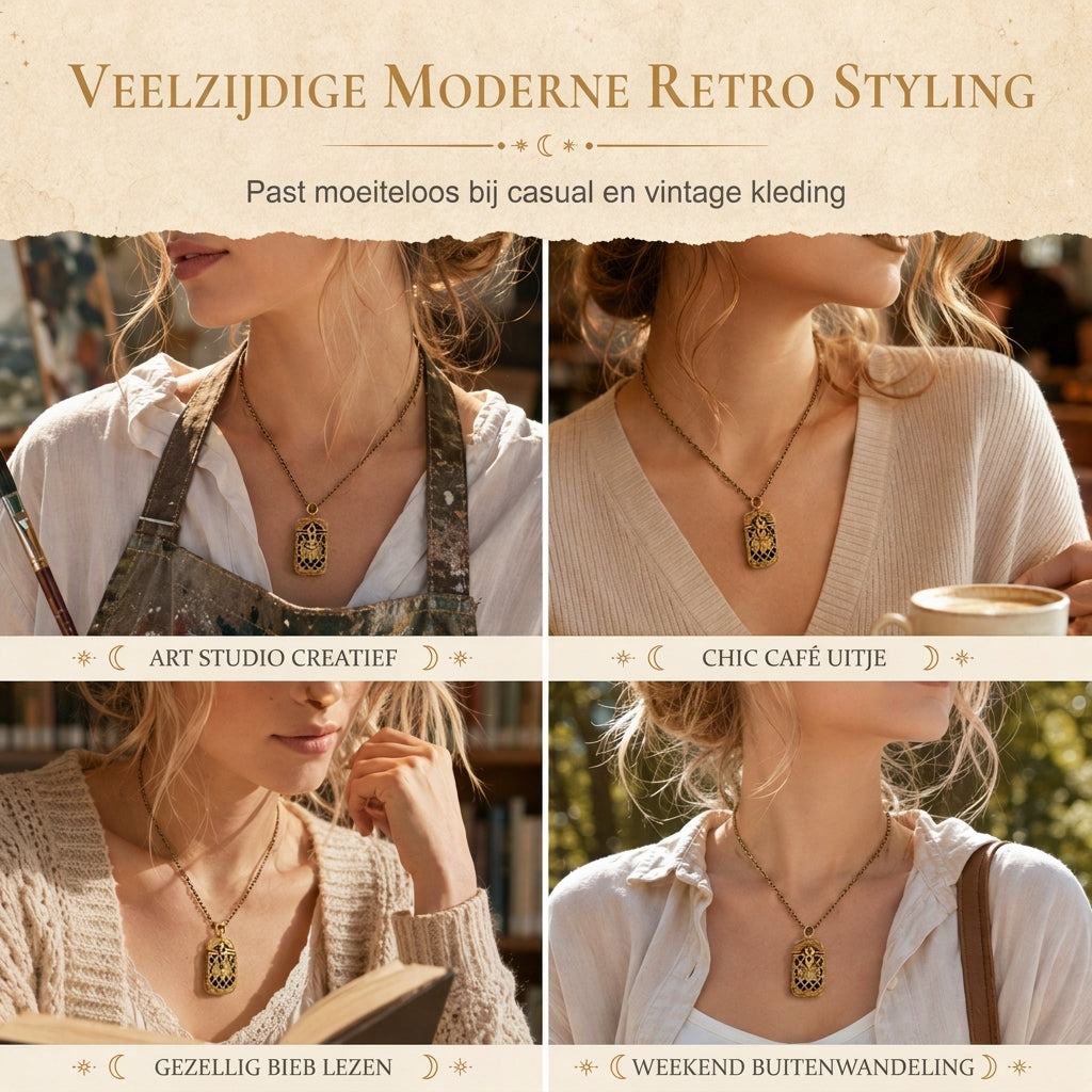 📢📢50% KORTING !! ⏰Vrouwen Tiny Tarotkaart met Ketting Sieraden