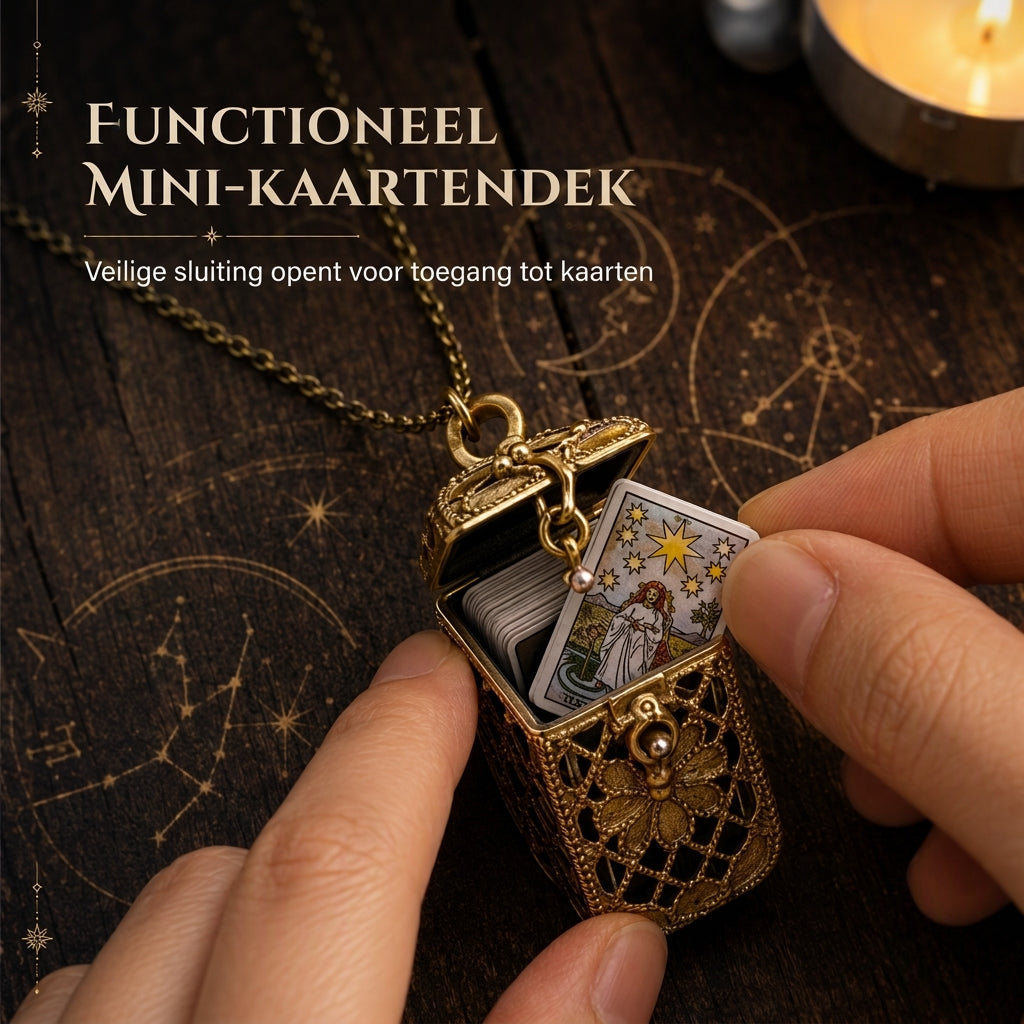 📢📢50% KORTING !! ⏰Vrouwen Tiny Tarotkaart met Ketting Sieraden