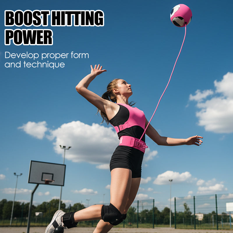 🏐✨ Volleybal Trainingshulp met Elastisch Koord – 50% KORTING! Solo service- & smashtraining, verstelbare heupband, 2 handtrainers – verbeter snel je vorm. 🎯