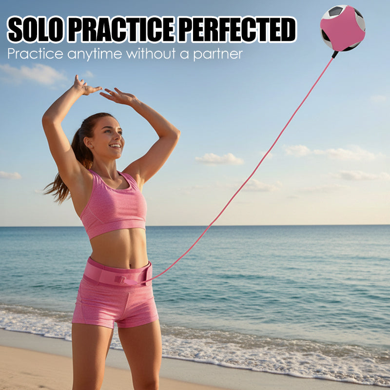 🏐✨ Volleybal Trainingshulp met Elastisch Koord – 50% KORTING! Solo service- & smashtraining, verstelbare heupband, 2 handtrainers – verbeter snel je vorm. 🎯