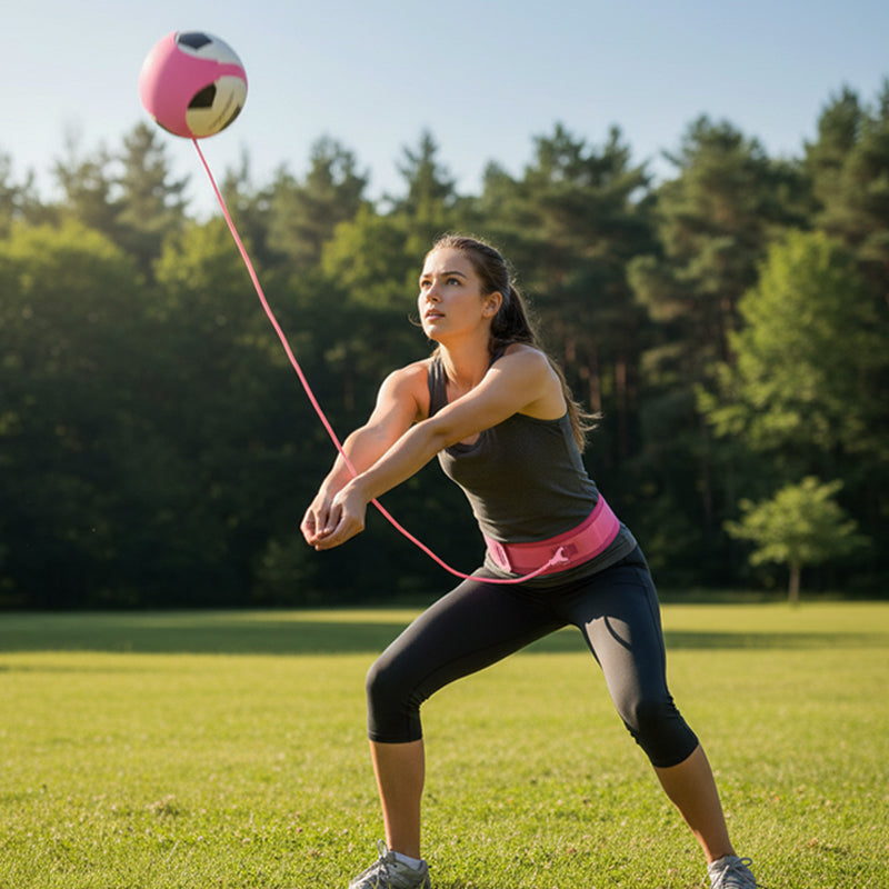 🏐✨ Volleybal Trainingshulp met Elastisch Koord – 50% KORTING! Solo service- & smashtraining, verstelbare heupband, 2 handtrainers – verbeter snel je vorm. 🎯