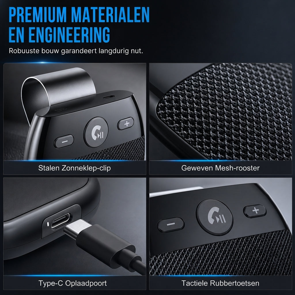 🎁Nieuwe collectie 2026 - 50% KORTING💥SP11 Parrot Bluetooth Handsfree Speakerphone met trilling-geactiveerde automatische inschakeling, A2DP-ondersteuning en nummerweergave met gesproken melding