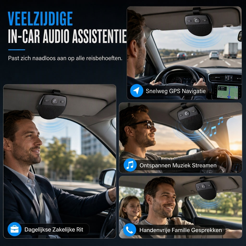 🎁Nieuwe collectie 2026 - 50% KORTING💥SP11 Parrot Bluetooth Handsfree Speakerphone met trilling-geactiveerde automatische inschakeling, A2DP-ondersteuning en nummerweergave met gesproken melding