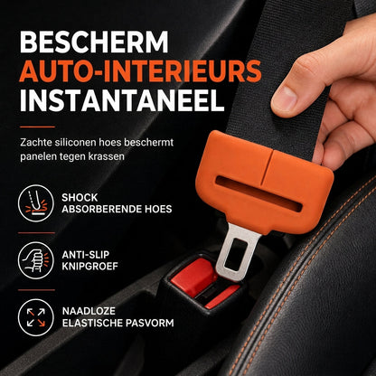 🎁 Nieuwe collectie 2026 - 50% KORTING💥 Universele siliconen hoes voor autogordelgesp – antibotsing, antikras, geluidsreductie 🚗