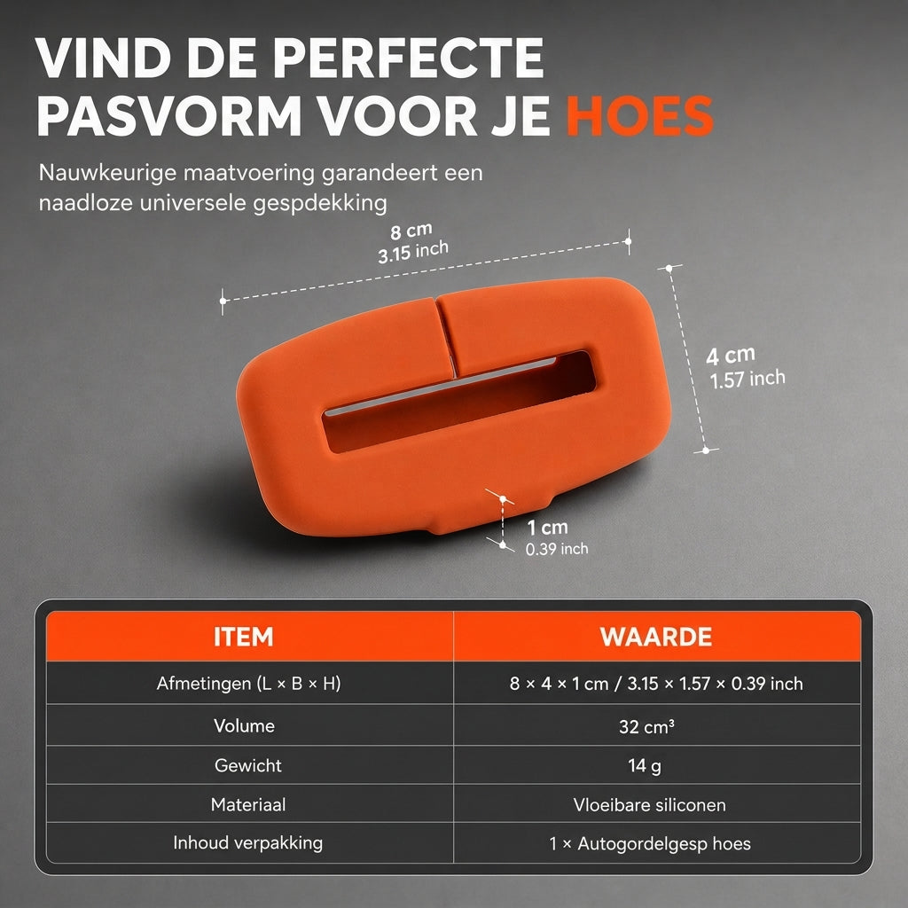🎁 Nieuwe collectie 2026 - 50% KORTING💥 Universele siliconen hoes voor autogordelgesp – antibotsing, antikras, geluidsreductie 🚗