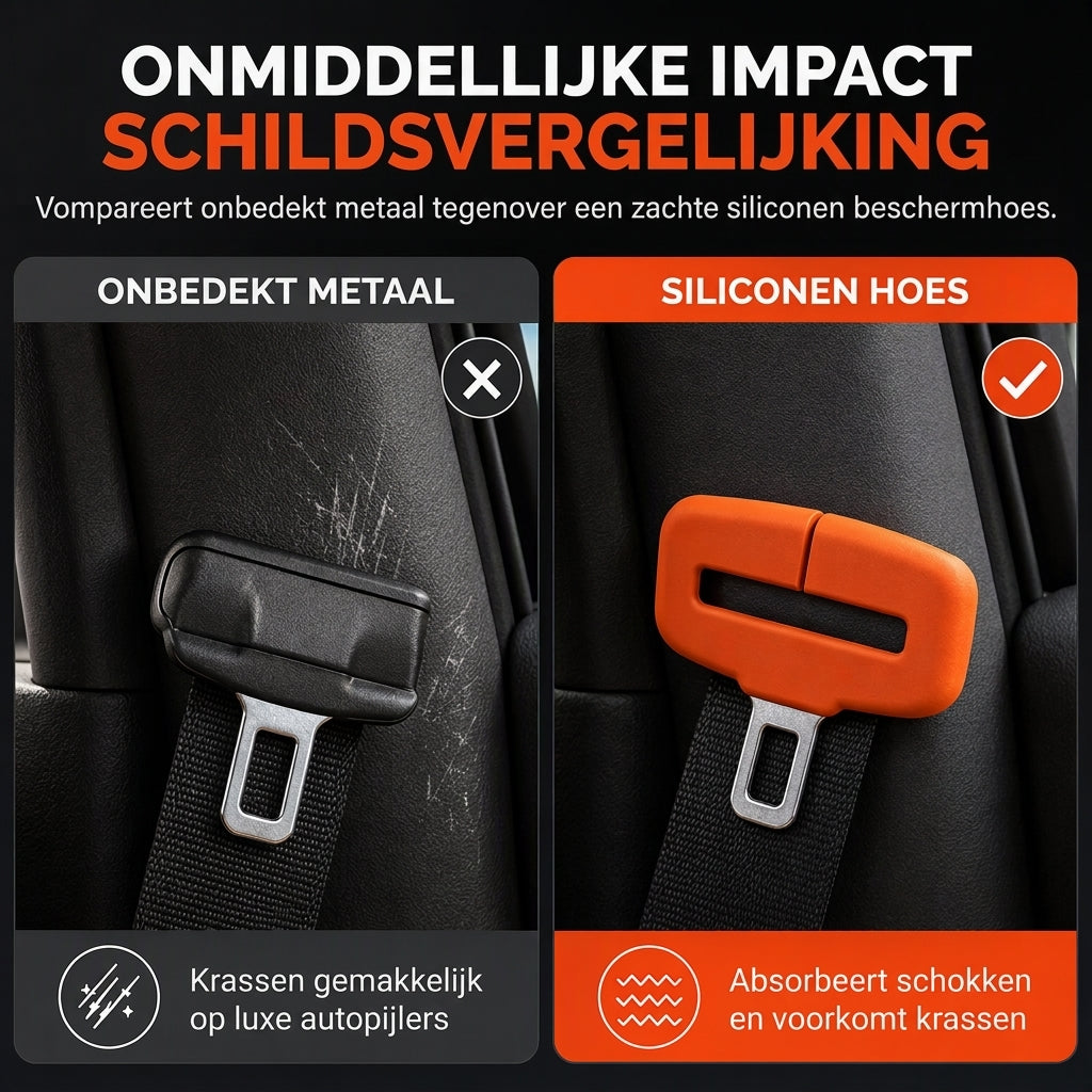 🎁 Nieuwe collectie 2026 - 50% KORTING💥 Universele siliconen hoes voor autogordelgesp – antibotsing, antikras, geluidsreductie 🚗