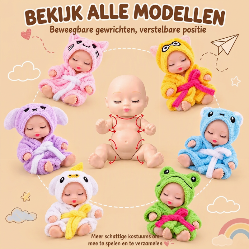 Mini Reborn-poppen, levensecht en realistisch