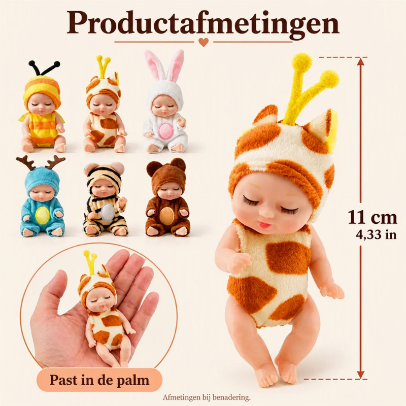 Mini Reborn-poppen, levensecht en realistisch