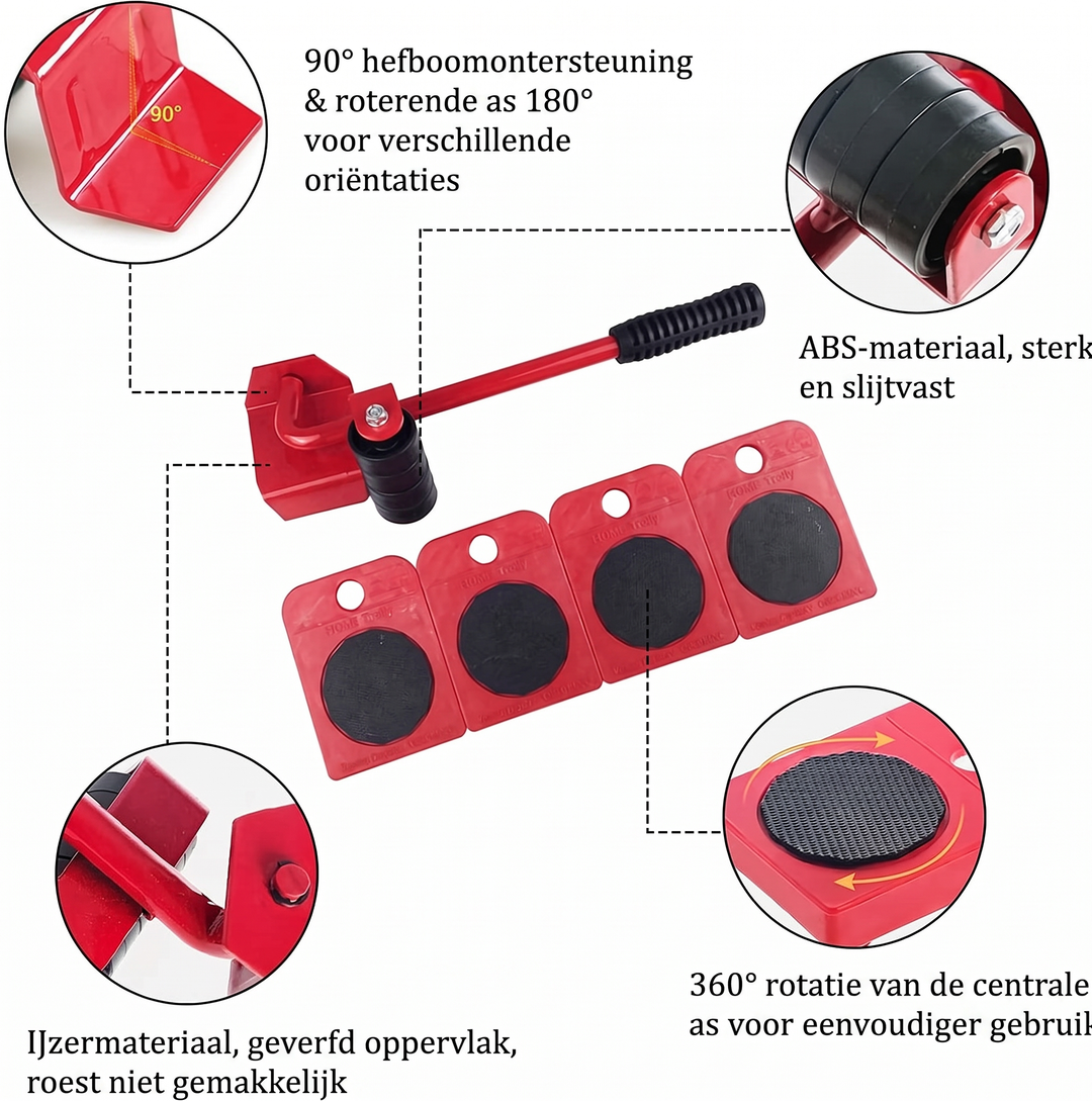 🪵 BEPERKTE TIJD: 50% KORTING! 💪 Meubelverhuizer – Glijders & Lift voor Zware Meubelen ✨