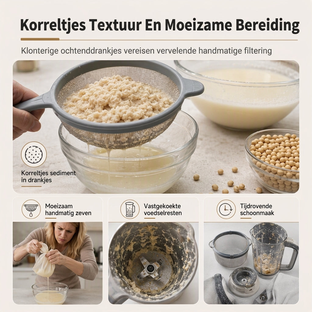 Multifunctionele 304 RVS Sojamelkmaker en Hogesnelheidsblender – Grote Capaciteit, Filtervrije Huishoudelijke Foodprocessor met Slimme Timer