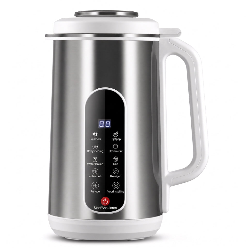 Multifunctionele 304 RVS Sojamelkmaker en Hogesnelheidsblender – Grote Capaciteit, Filtervrije Huishoudelijke Foodprocessor met Slimme Timer
