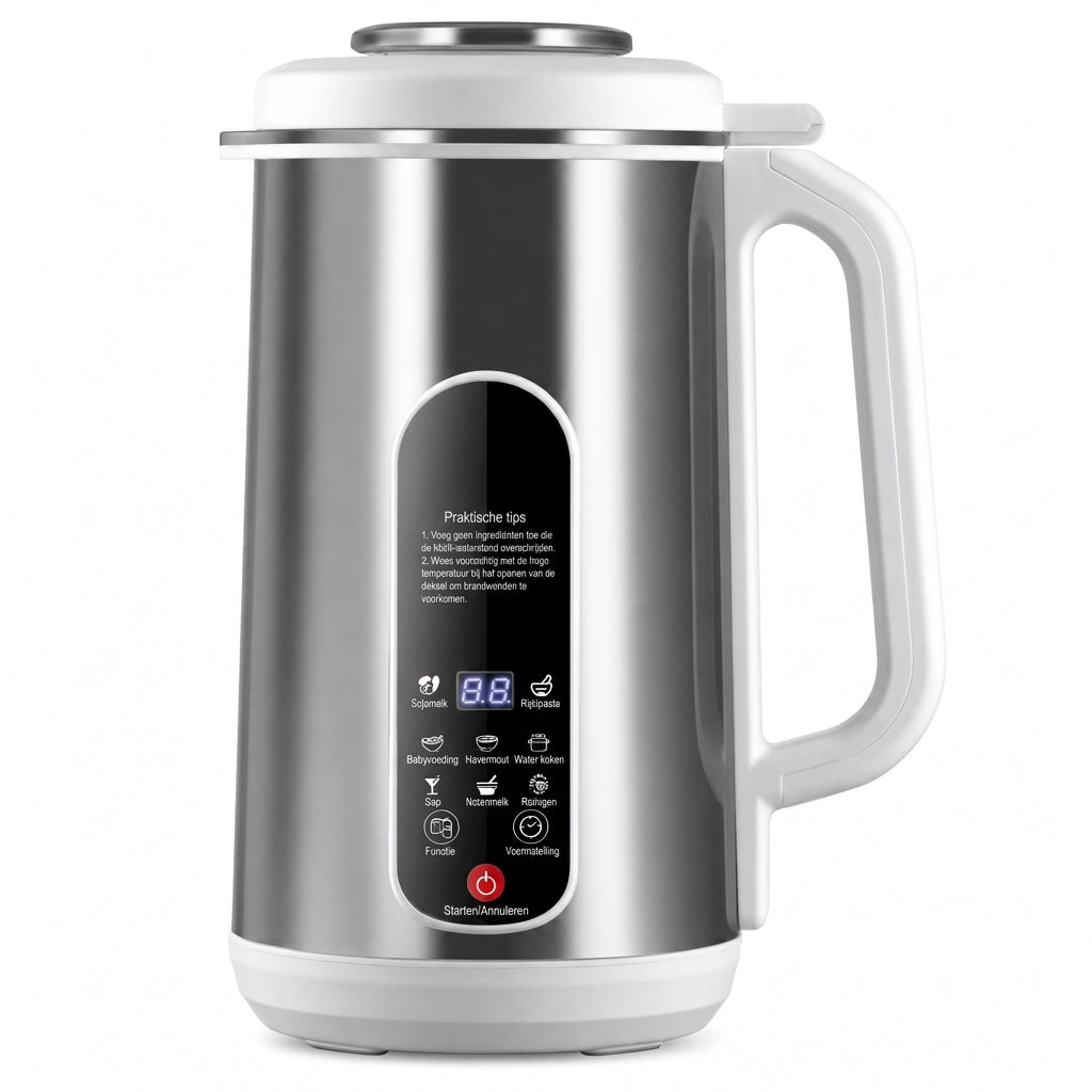 Multifunctionele 304 RVS Sojamelkmaker en Hogesnelheidsblender – Grote Capaciteit, Filtervrije Huishoudelijke Foodprocessor met Slimme Timer