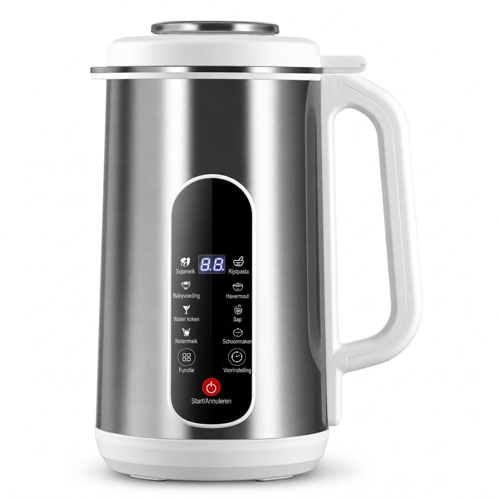 Multifunctionele 304 RVS Sojamelkmaker en Hogesnelheidsblender – Grote Capaciteit, Filtervrije Huishoudelijke Foodprocessor met Slimme Timer