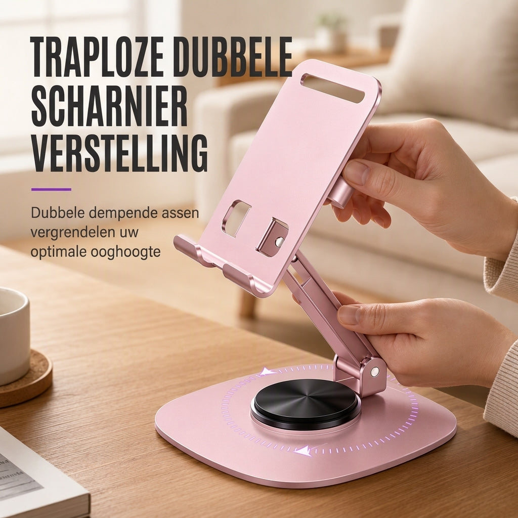 ⏳ Beperkte Tijdsaanbieding ⏰ Volledig Metalen Telefoonstandaard – 360° Draaibare Bureauhouder ✨