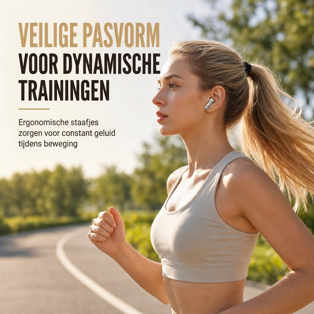 B115 3-in-1 Bluetooth-oordopjes met 6 oordoppen, oordopclip en in-ear slaapkoptelefoon met ruisonderdrukking en lange batterijduur