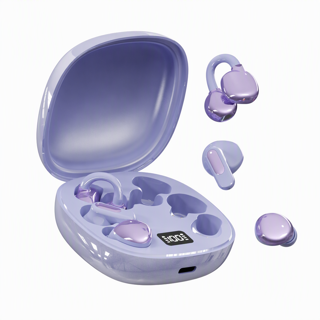 B115 3-in-1 Bluetooth-oordopjes met 6 oordoppen, oordopclip en in-ear slaapkoptelefoon met ruisonderdrukking en lange batterijduur