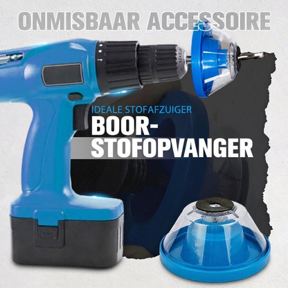 Universele Boorstofopvanger – Stofvrij Boren in Muren & Plafonds