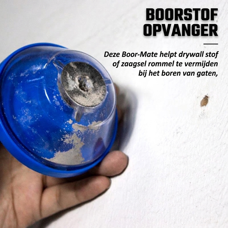 Universele Boorstofopvanger – Stofvrij Boren in Muren & Plafonds