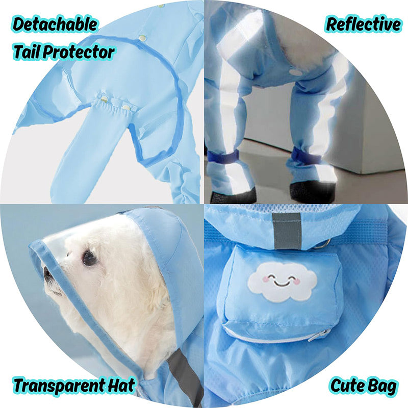 🐶Schattige Regenjas met Masker voor Gezelschapsdieren🐶
