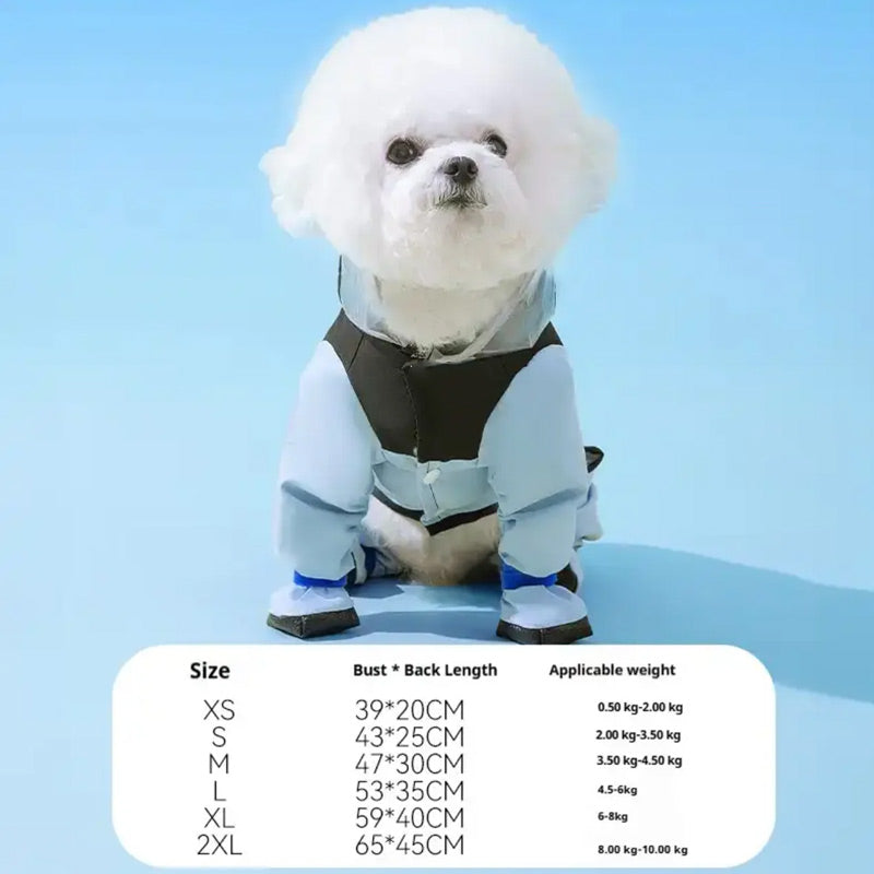 🐶Schattige Regenjas met Masker voor Gezelschapsdieren🐶