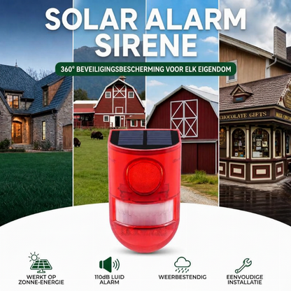 🔥 50% KORTING 🚨 🐗 Zonne-energie dierafweer: 110dB alarm, 6 LED-flits, bewegingssensor, IP65, voor tuin & boerderij