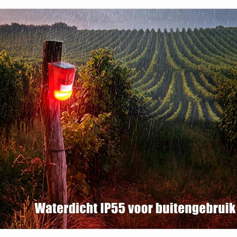 🔥 50% KORTING 🚨 🐗 Zonne-energie dierafweer: 110dB alarm, 6 LED-flits, bewegingssensor, IP65, voor tuin & boerderij