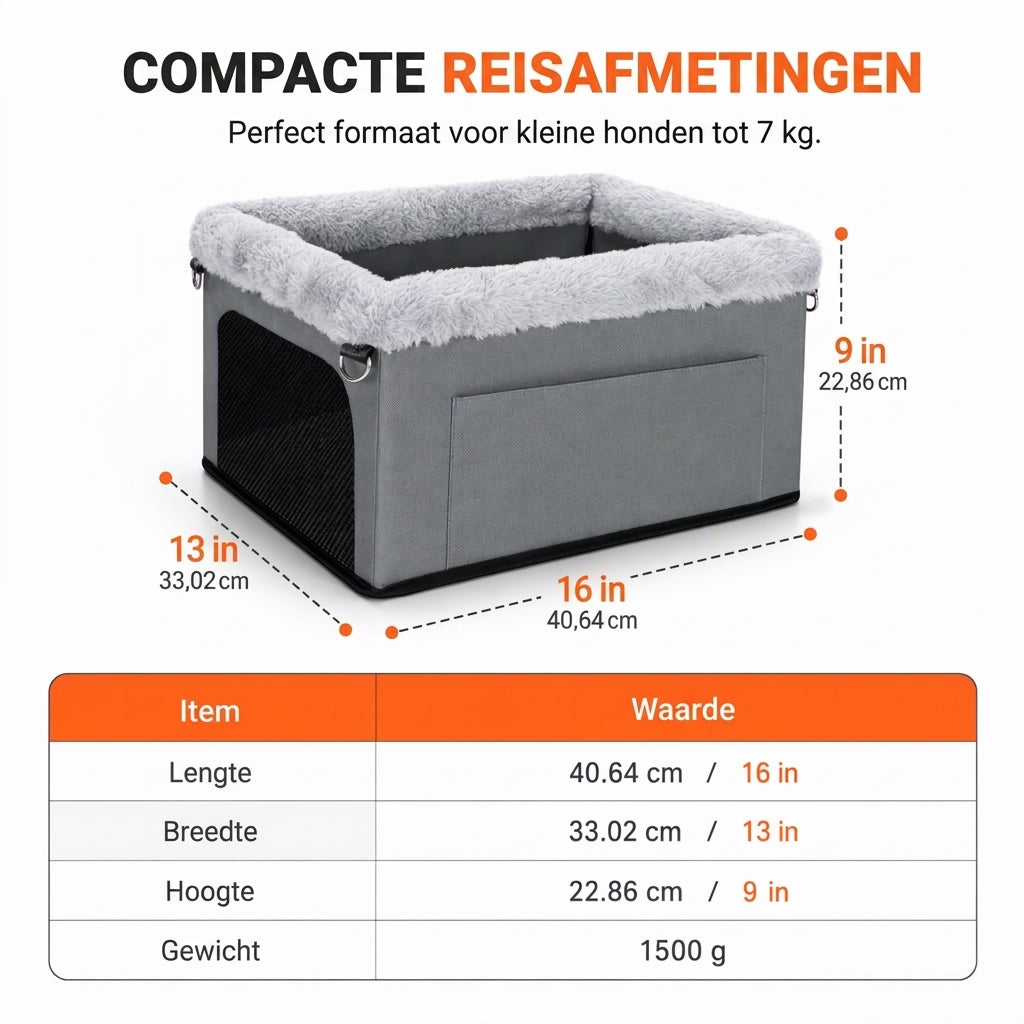 🐶 BEPERKTE TIJD: 50% KORTING! 🚗 Heavy-Duty hondenautostoel – stevig metalen frame, waterdichte oxfordstof en bescherming van de autostoel 🛡️