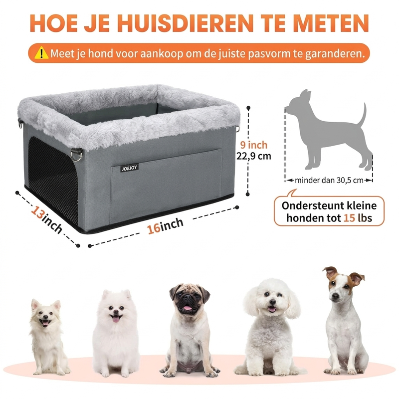 🐶 BEPERKTE TIJD: 50% KORTING! 🚗 Heavy-Duty hondenautostoel – stevig metalen frame, waterdichte oxfordstof en bescherming van de autostoel 🛡️