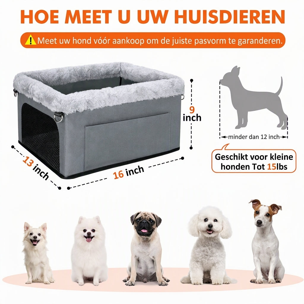 🐶 BEPERKTE TIJD: 50% KORTING! 🚗 Heavy-Duty hondenautostoel – stevig metalen frame, waterdichte oxfordstof en bescherming van de autostoel 🛡️