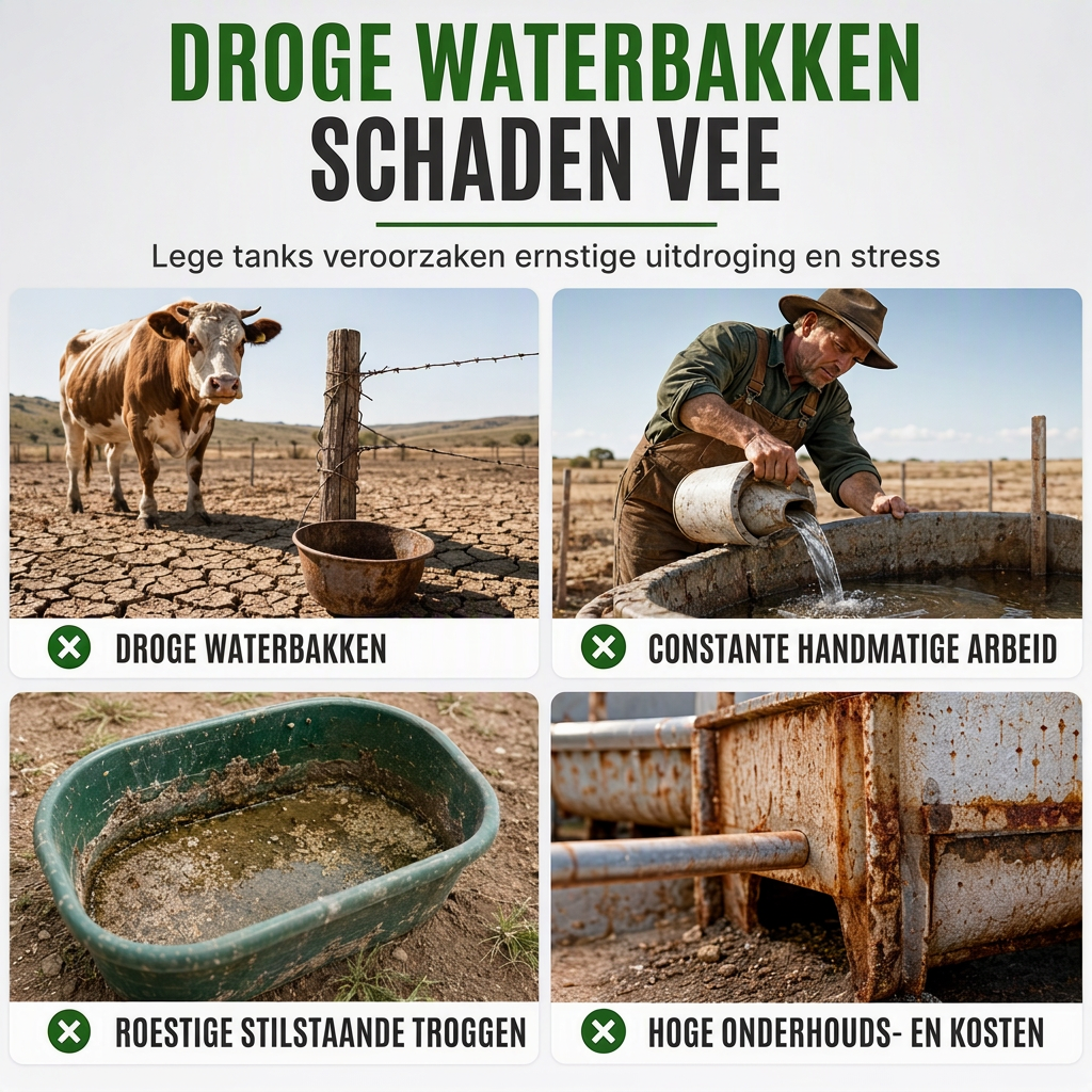 ⏳Beperkte tijd speciale aanbieding⏰ 🐄 Automatische drinkbak van 304 roestvrij staal met vlotter en afvoergat voor runderen, paarden, schapen en honden 🤖