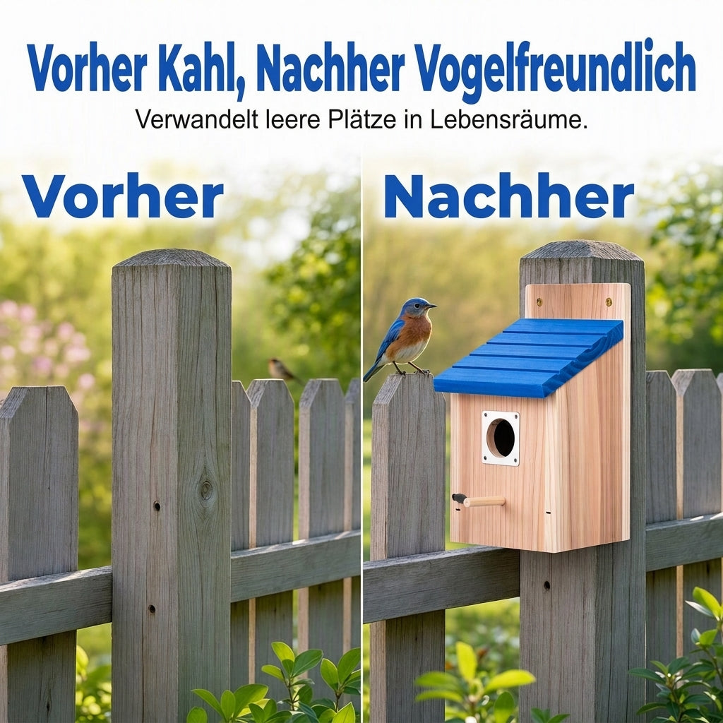 🐦Weerbestendig houten vogelhuisje voor buiten