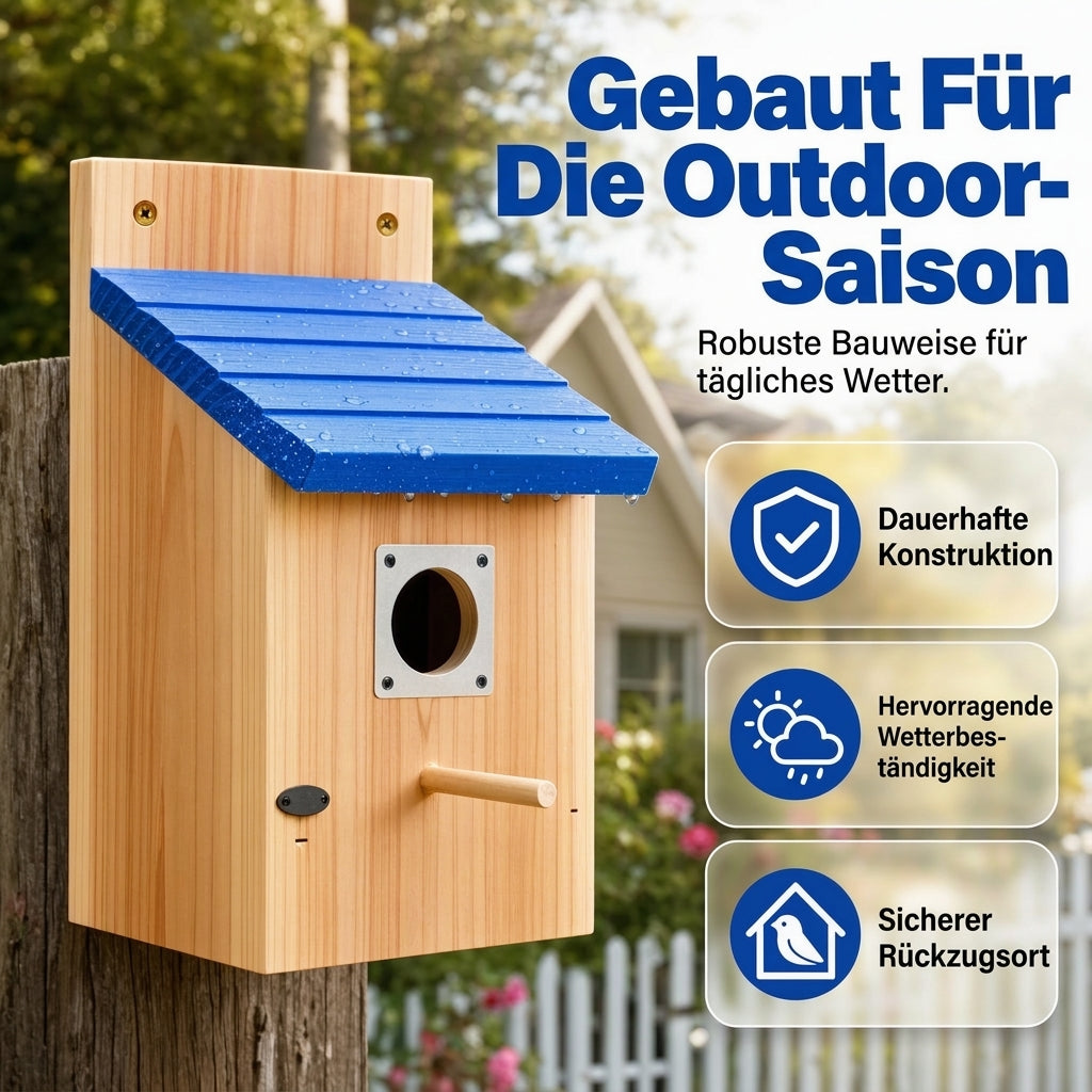 🐦Weerbestendig houten vogelhuisje voor buiten