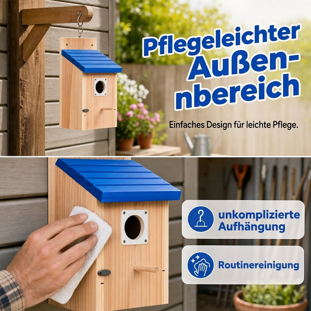 🐦Weerbestendig houten vogelhuisje voor buiten