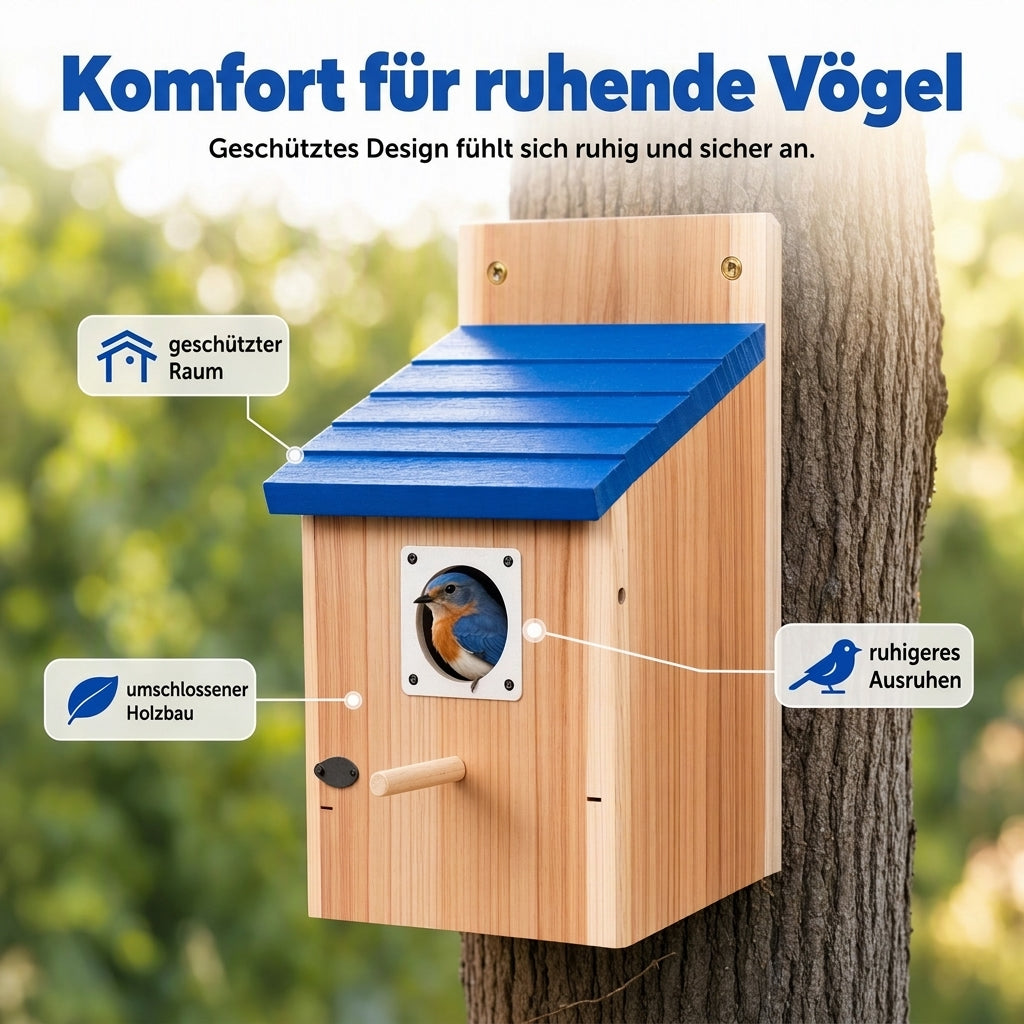 🐦Weerbestendig houten vogelhuisje voor buiten