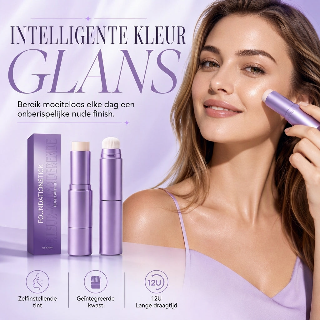 💄✨ 2-in-1 Foundationstift met Kleurverandering | Crème Foundationstift die zich Aanpast aan Huidtint voor een Flawloze Make-up