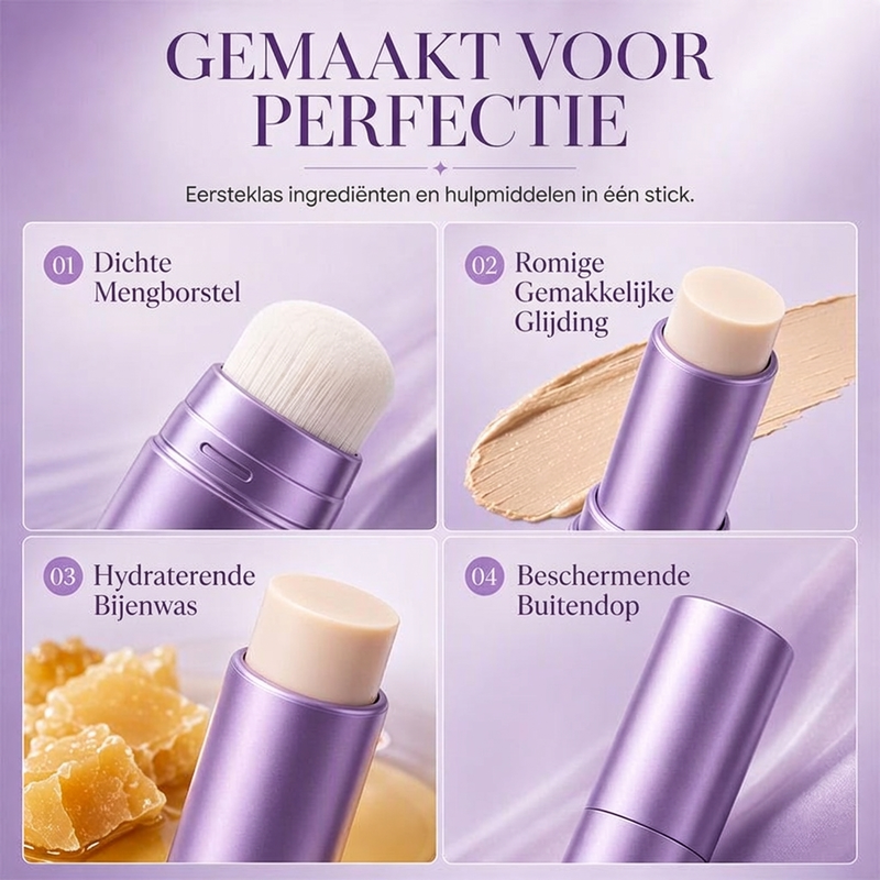 💄✨ 2-in-1 Foundationstift met Kleurverandering | Crème Foundationstift die zich Aanpast aan Huidtint voor een Flawloze Make-up