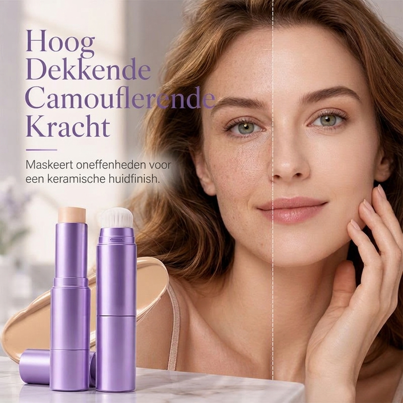 💄✨ 2-in-1 Foundationstift met Kleurverandering | Crème Foundationstift die zich Aanpast aan Huidtint voor een Flawloze Make-up