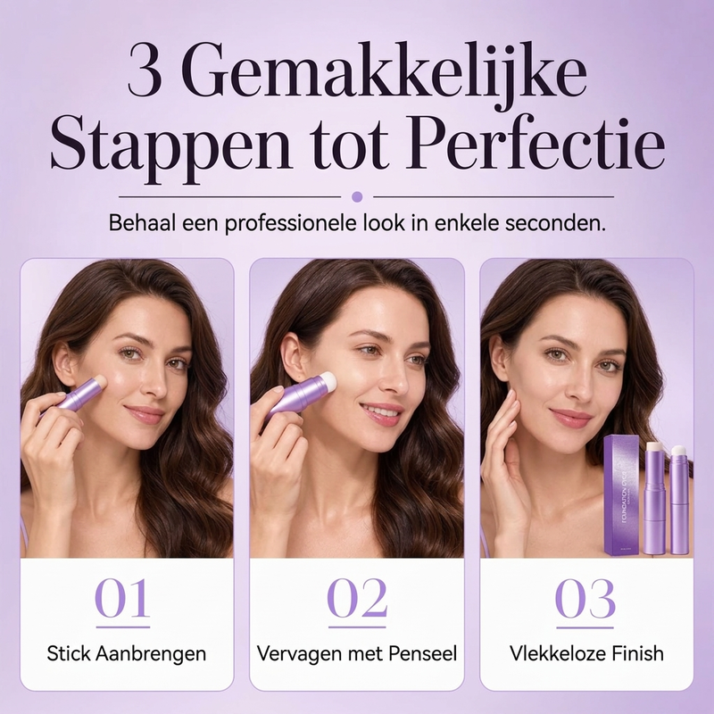 💄✨ 2-in-1 Foundationstift met Kleurverandering | Crème Foundationstift die zich Aanpast aan Huidtint voor een Flawloze Make-up